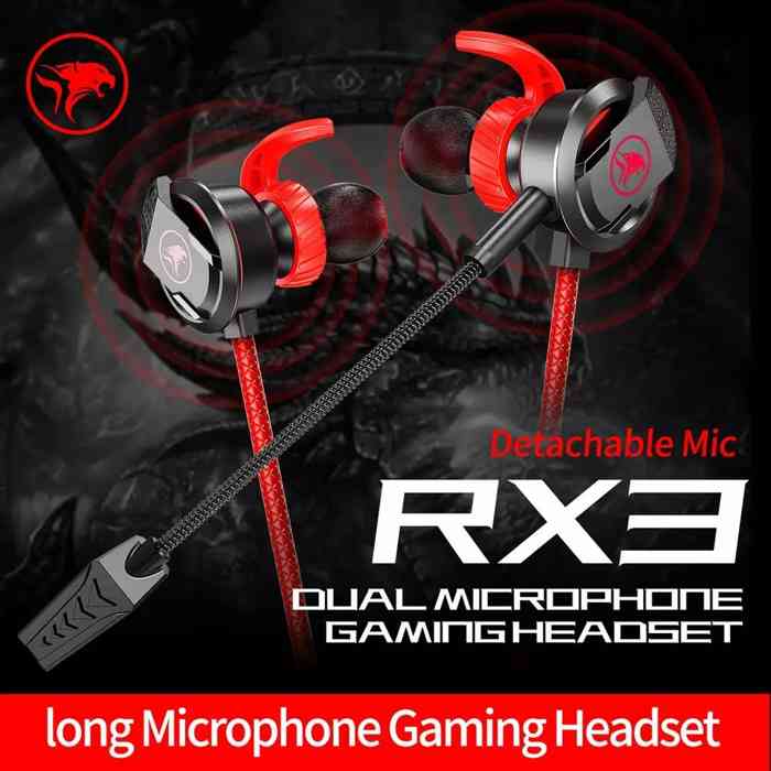 Plextone Mowi RX3 Dual Microphone Gaming Earphone - earphone